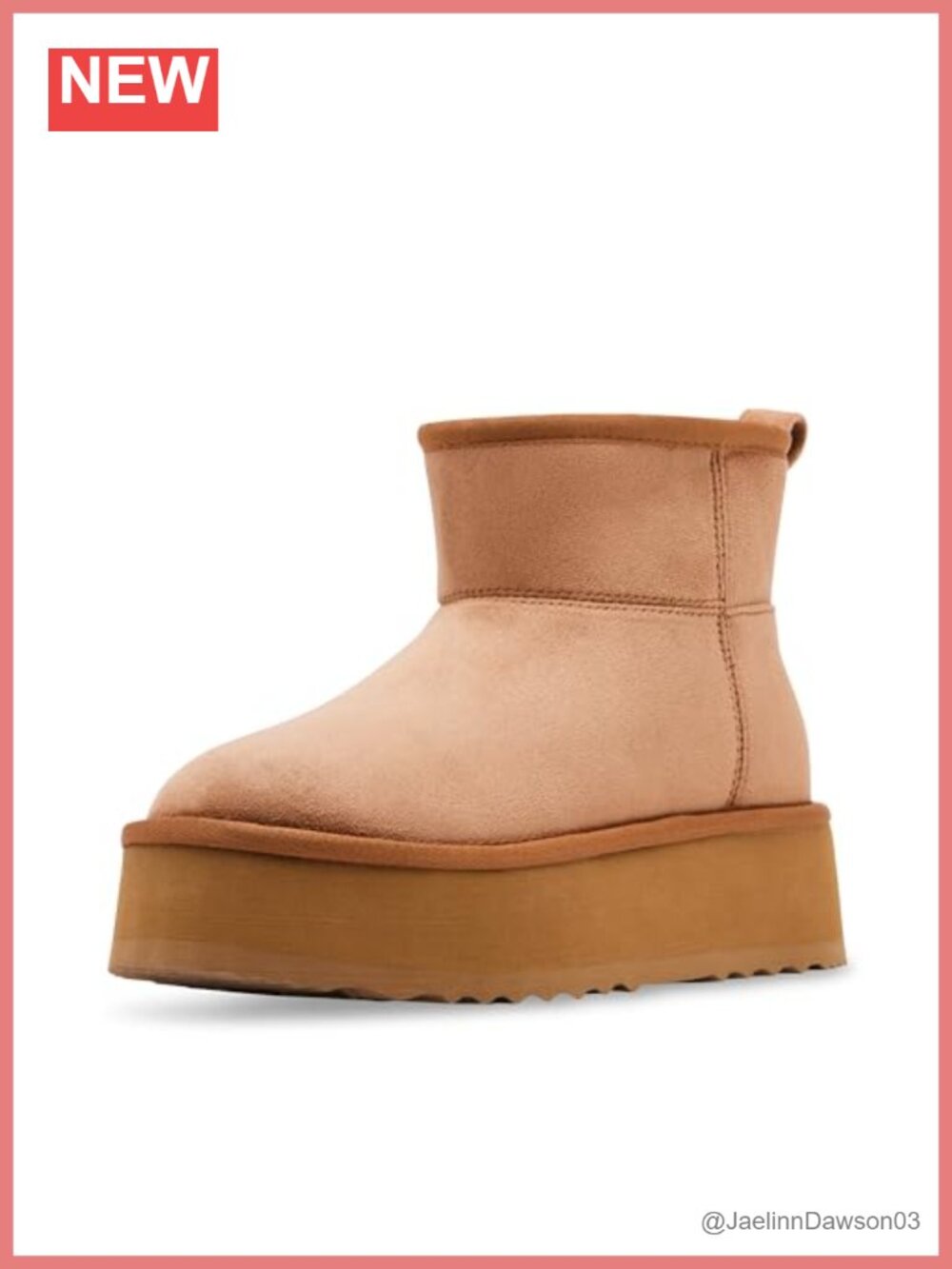 Suede Platform Bootie with Faux Fur Lining